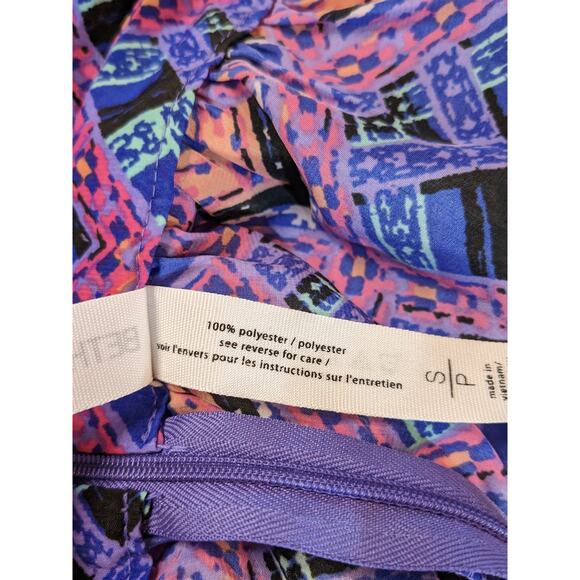 Bethany Mota Aeropostale Dress Small Purple Geometric Strappy Zipper Boho Mini - Picture 5 of 11